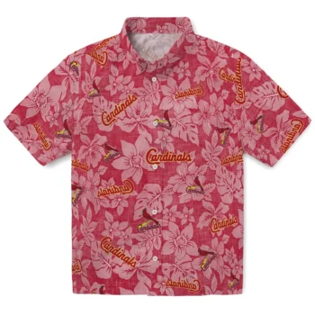 st louis cardinals hibiscus oasis red hawaiian shirts best selling