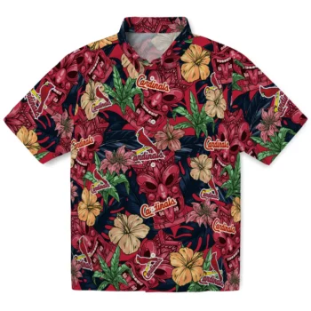 st louis cardinals tiki jungle red hawaiian shirts best selling