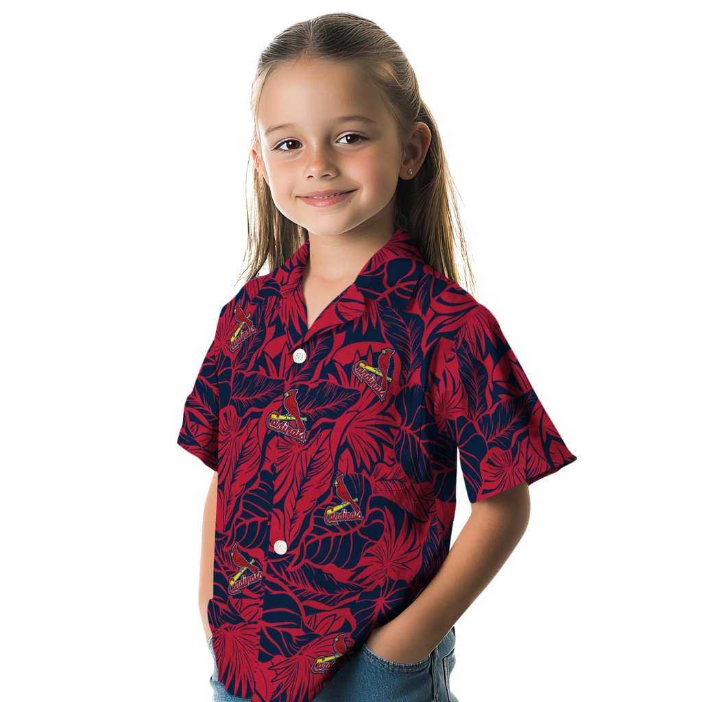 St. Louis Cardinals Hawaiian Shirt - Monstera Layer st louis cardinals monstera layer red hawaiian shirts premium grade