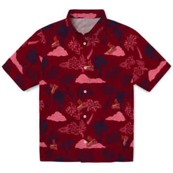 st louis cardinals palm and clouds red hawaiian shirts best selling