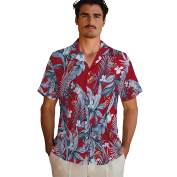 st louis cardinals palm leaves red hawaiian shirts fashion forward