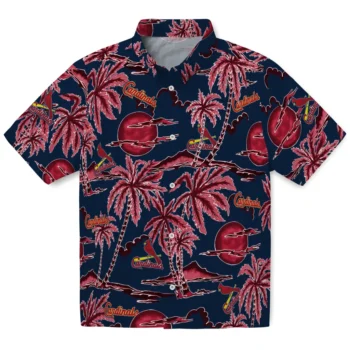 st louis cardinals palm sunset hawaiian shirts best selling