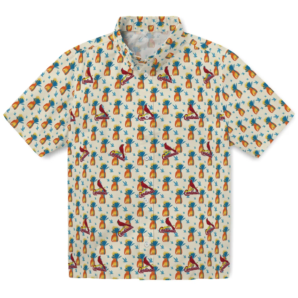 St. Louis Cardinals Hawaiian Shirt - Pineapple Delight st louis cardinals pineapple delight beige hawaiian shirts best selling