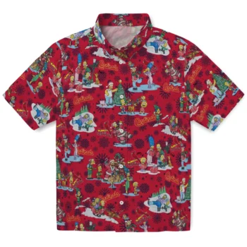 st louis cardinals simpsons christmas red hawaiian shirts best selling