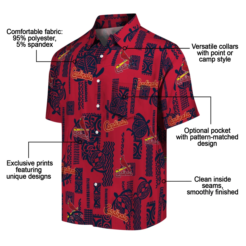 St. Louis Cardinals Hawaiian Shirt - Turtle Lines st louis cardinals turtle lines red hawaiian shirts new arrival