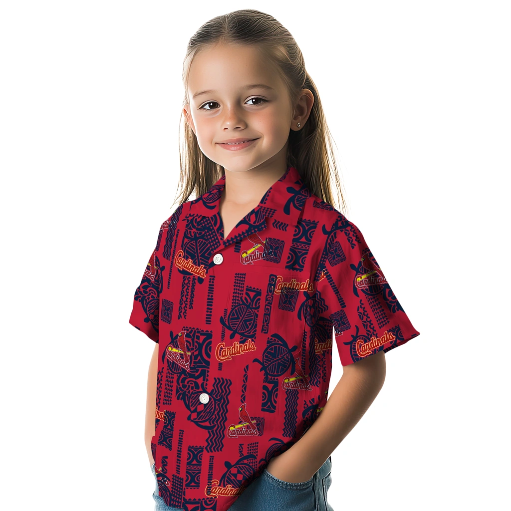 St. Louis Cardinals Hawaiian Shirt - Turtle Lines st louis cardinals turtle lines red hawaiian shirts premium grade
