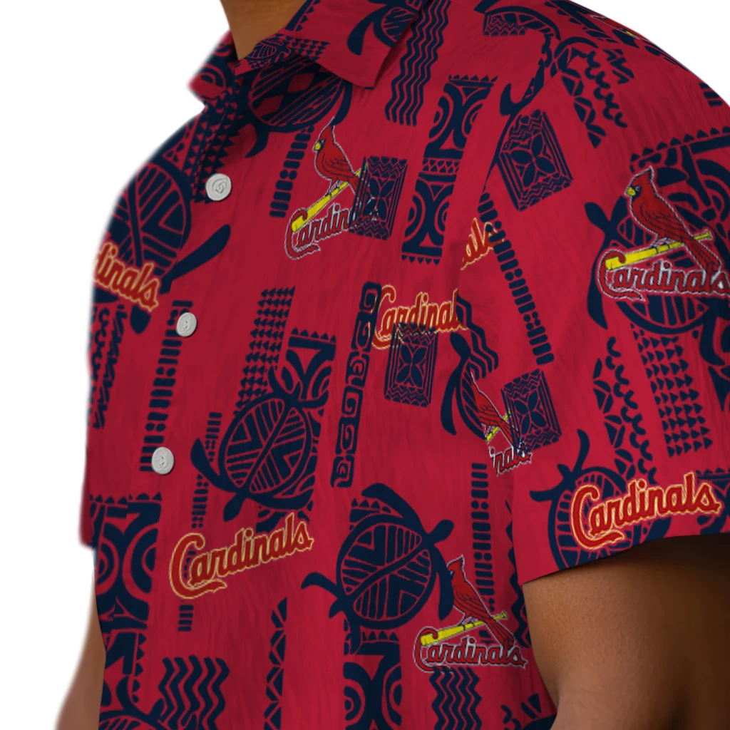 St. Louis Cardinals Hawaiian Shirt - Turtle Lines st louis cardinals turtle lines red hawaiian shirts trendy