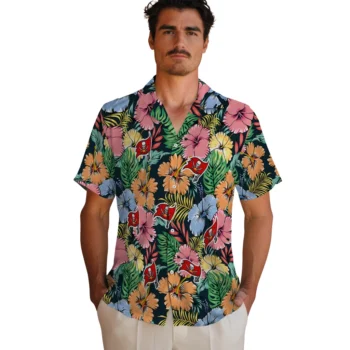 tampa bay buccaneers brilliant hibiscus garden hawaiian shirts fashion forward