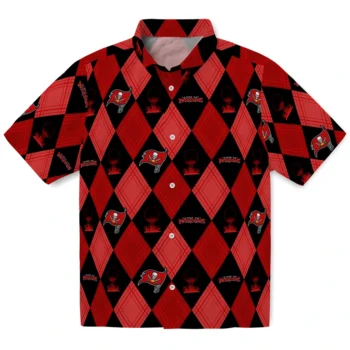 tampa bay buccaneers balloon plaid red hawaiian shirts best selling