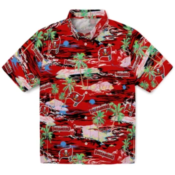 tampa bay buccaneers flamingo retreat red hawaiian shirts best selling