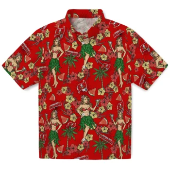 tampa bay buccaneers hawaiian girls design red hawaiian shirts best selling