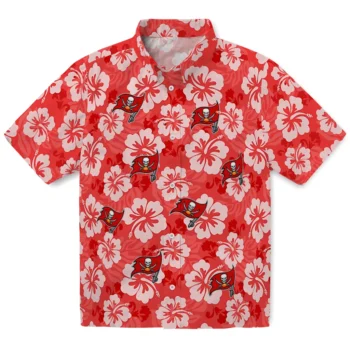 tampa bay buccaneers hibiscus cluster red hawaiian shirts best selling