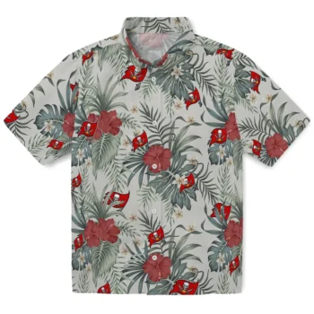 tampa bay buccaneers hibiscus designs beige hawaiian shirts best selling