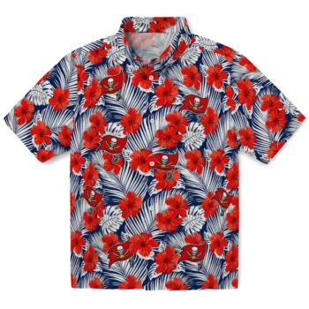 tampa bay buccaneers hibiscus fiesta red royal blue hawaiian shirts best selling