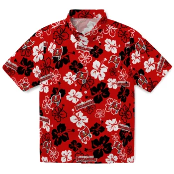 tampa bay buccaneers hibiscus bloom red hawaiian shirts best selling