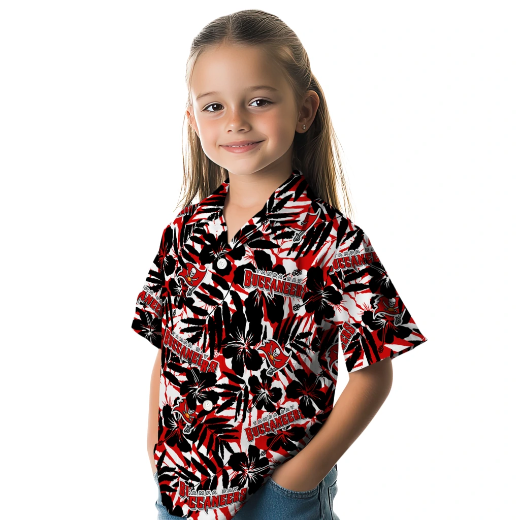Tampa Bay Buccaneers Hawaiian Shirt - Hibiscus Overlay tampa bay buccaneers hibiscus overlay hawaiian shirts premium grade