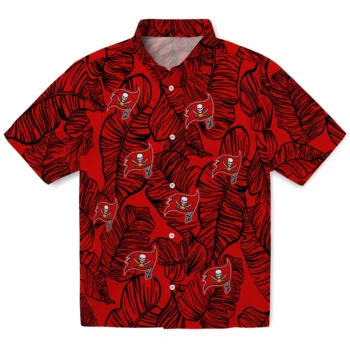 tampa bay buccaneers leaf outline red hawaiian shirts best selling