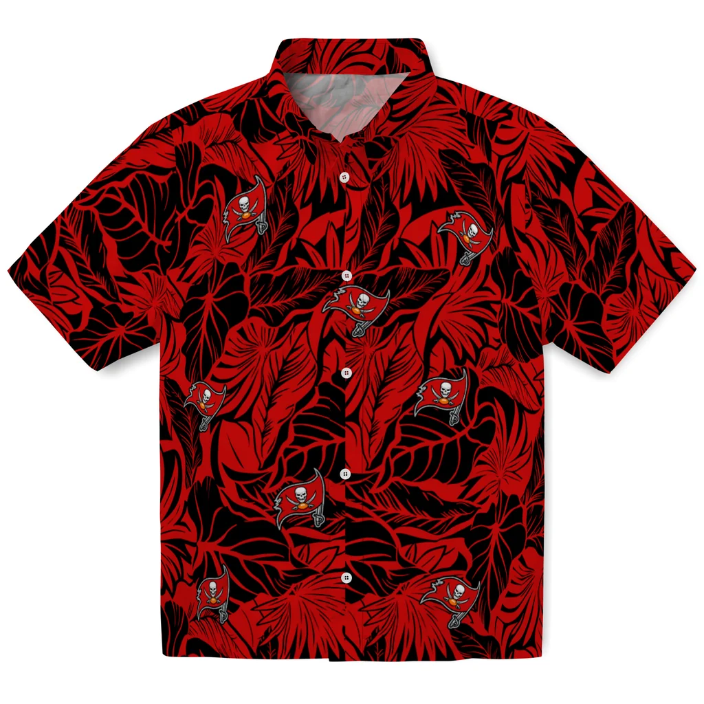 Tampa Bay Buccaneers Hawaiian Shirt - Monstera Layer tampa bay buccaneers monstera layer red hawaiian shirts best selling