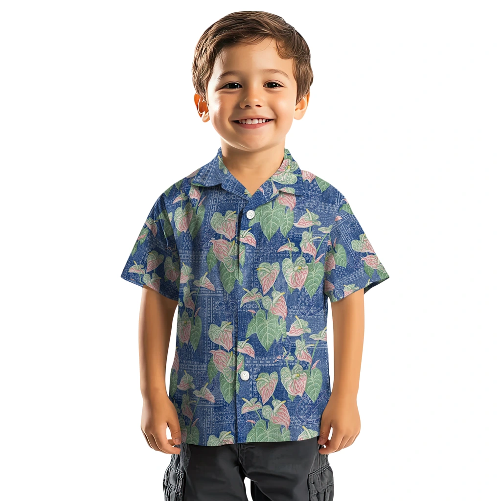 Tampa Bay Lightning Hawaiian Shirt - Anthurium Overlay tampa bay lightning anthurium overlay blue hawaiian shirts top rated