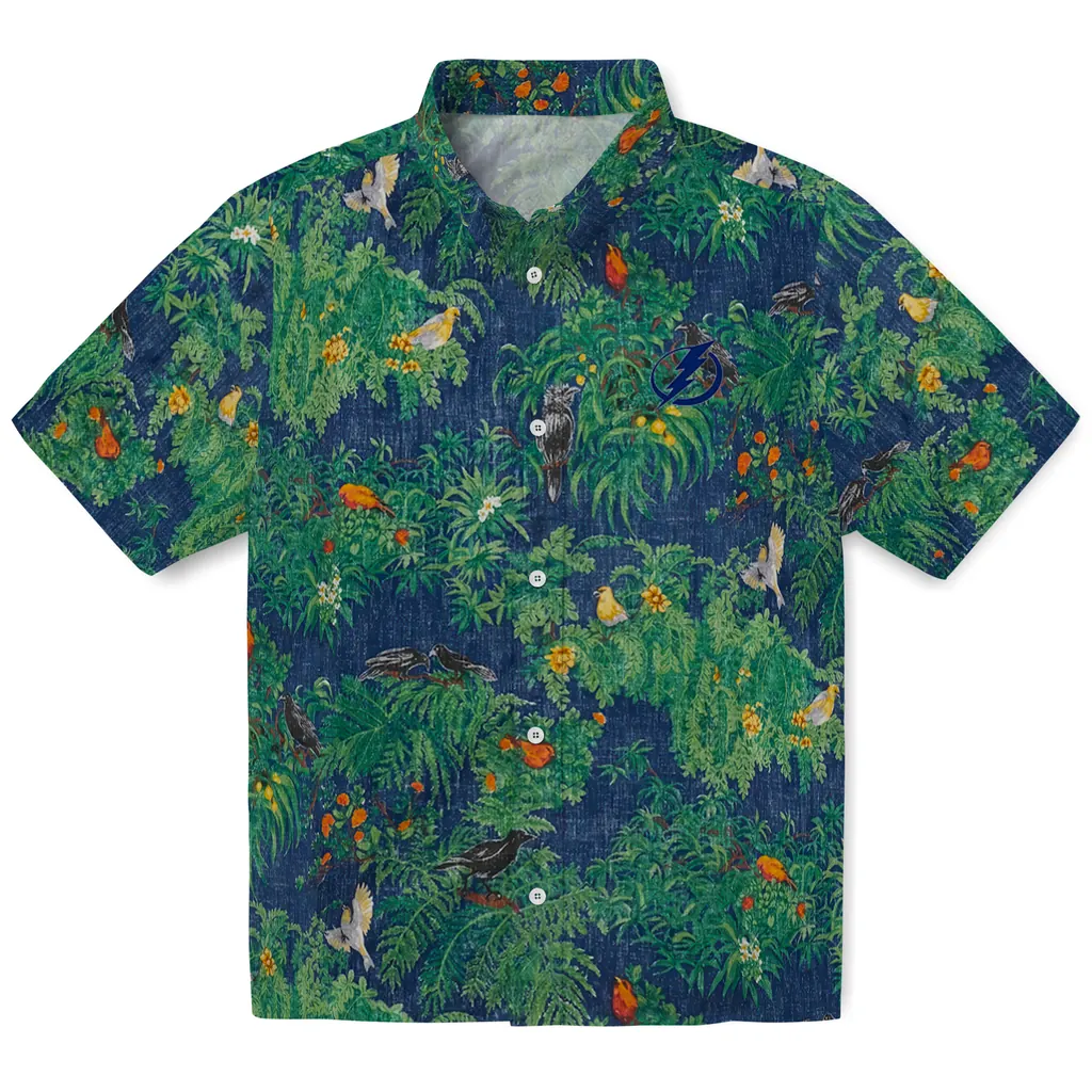 Tampa Bay Lightning Hawaiian Shirt - Bird Canopy tampa bay lightning bird canopy green hawaiian shirts best selling