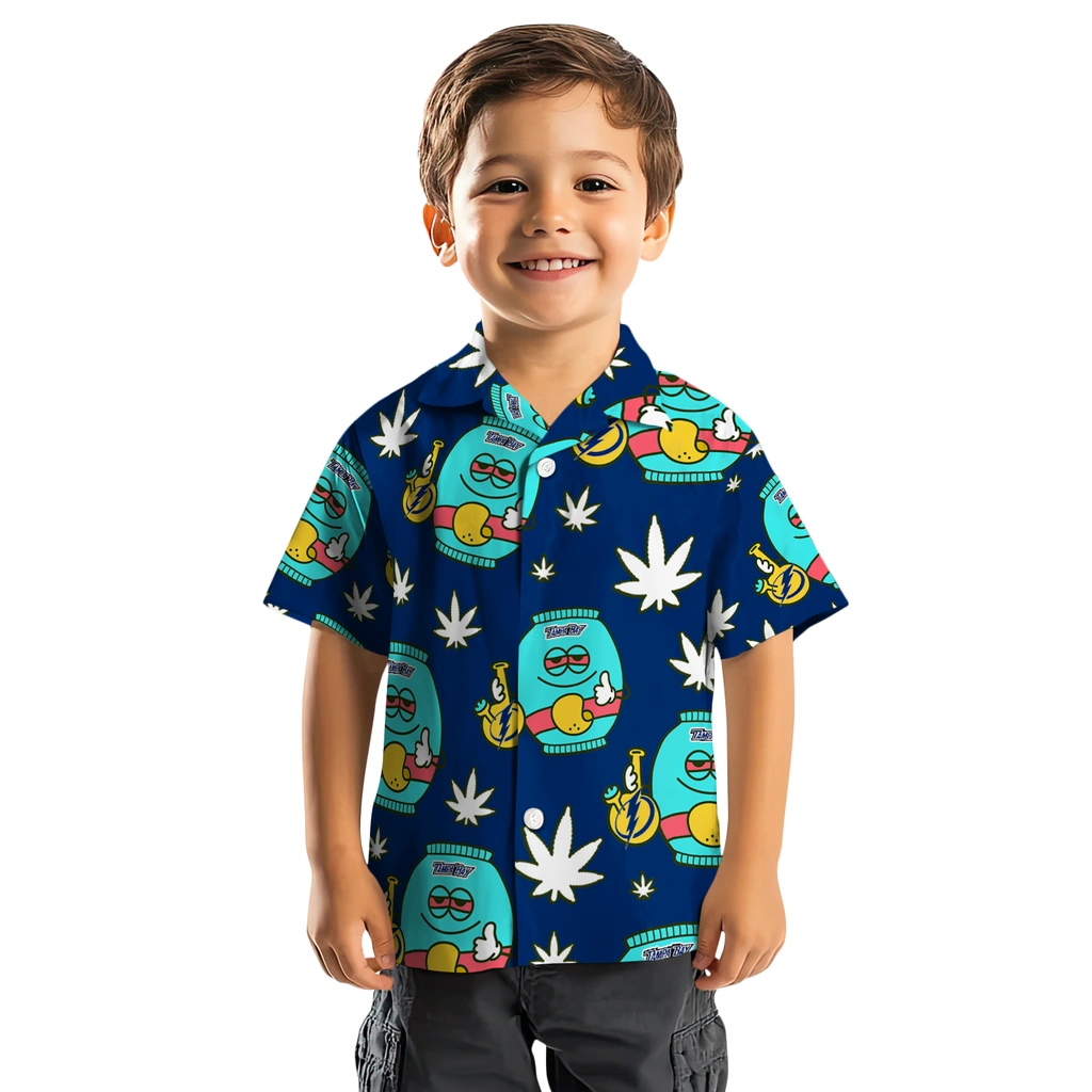 Tampa Bay Lightning Hawaiian Shirt - Chill Vibe tampa bay lightning bong smile blue hawaiian shirts top rated