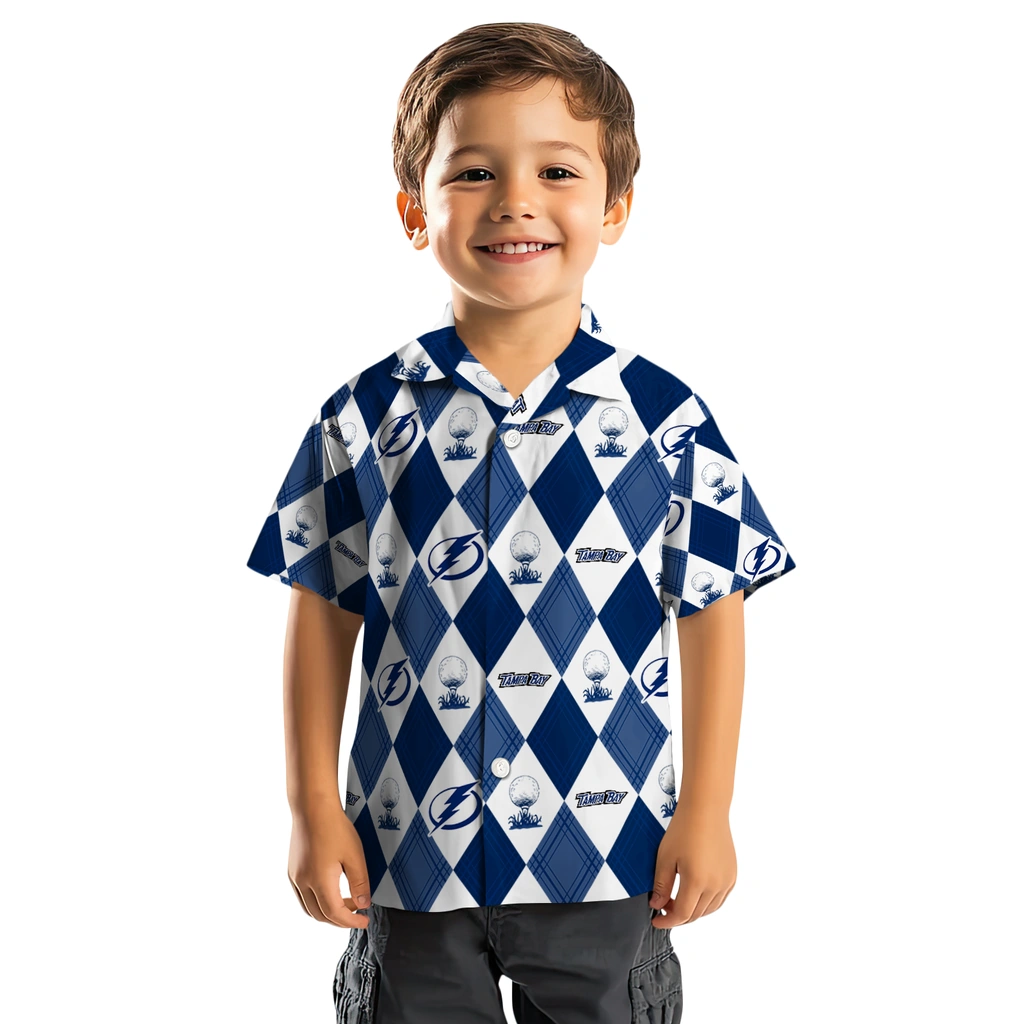 Tampa Bay Lightning Hawaiian Shirt - Golfing Plaid tampa bay lightning balloon plaid blue hawaiian shirts top rated