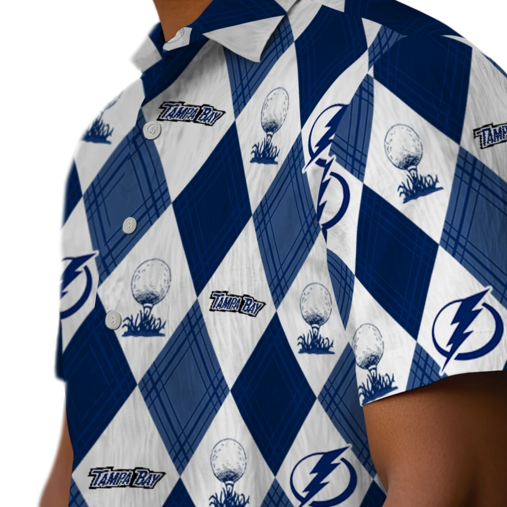 Tampa Bay Lightning Hawaiian Shirt - Golfing Plaid tampa bay lightning balloon plaid blue hawaiian shirts trendy