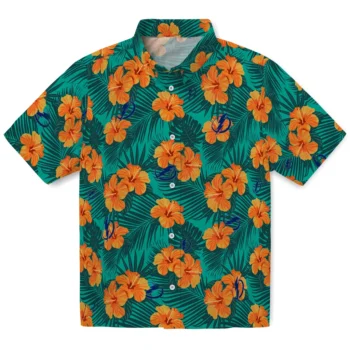 tampa bay lightning hibiscus escape green hawaiian shirts best selling