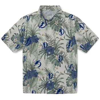 tampa bay lightning hibiscus designs beige hawaiian shirts best selling