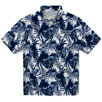 tampa bay lightning hibiscus exotic blue hawaiian shirts best selling