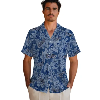tampa bay lightning hibiscus oasis blue hawaiian shirts fashion forward