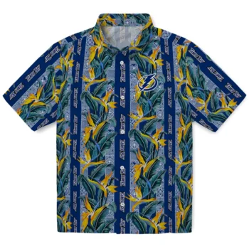 tampa bay lightning paradise vines blue hawaiian shirts best selling