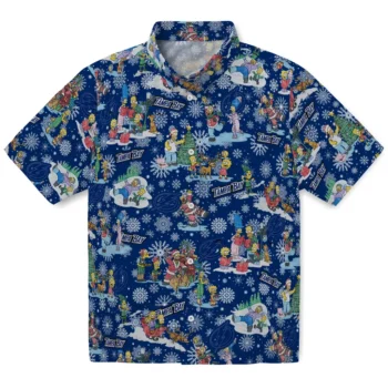 tampa bay lightning simpsons christmas blue hawaiian shirts best selling
