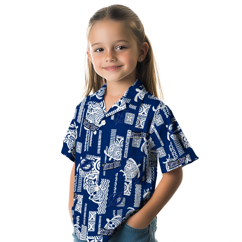 Tampa Bay Lightning Hawaiian Shirt - Turtle Lines tampa bay lightning turtle lines blue hawaiian shirts premium grade