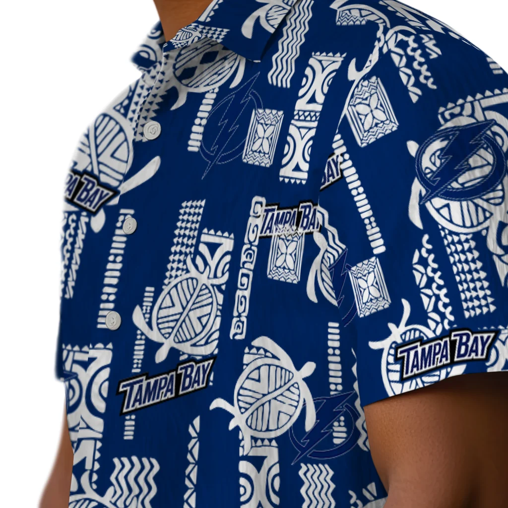 Tampa Bay Lightning Hawaiian Shirt - Turtle Lines tampa bay lightning turtle lines blue hawaiian shirts trendy