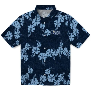 tampa bay rays hibiscus petals navy hawaiian shirts best selling