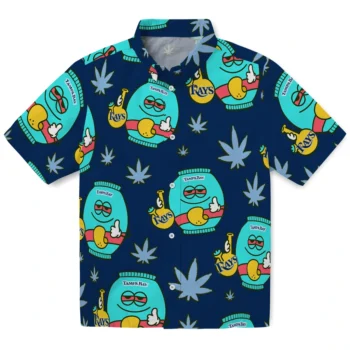 tampa bay rays bong smile navy hawaiian shirts best selling