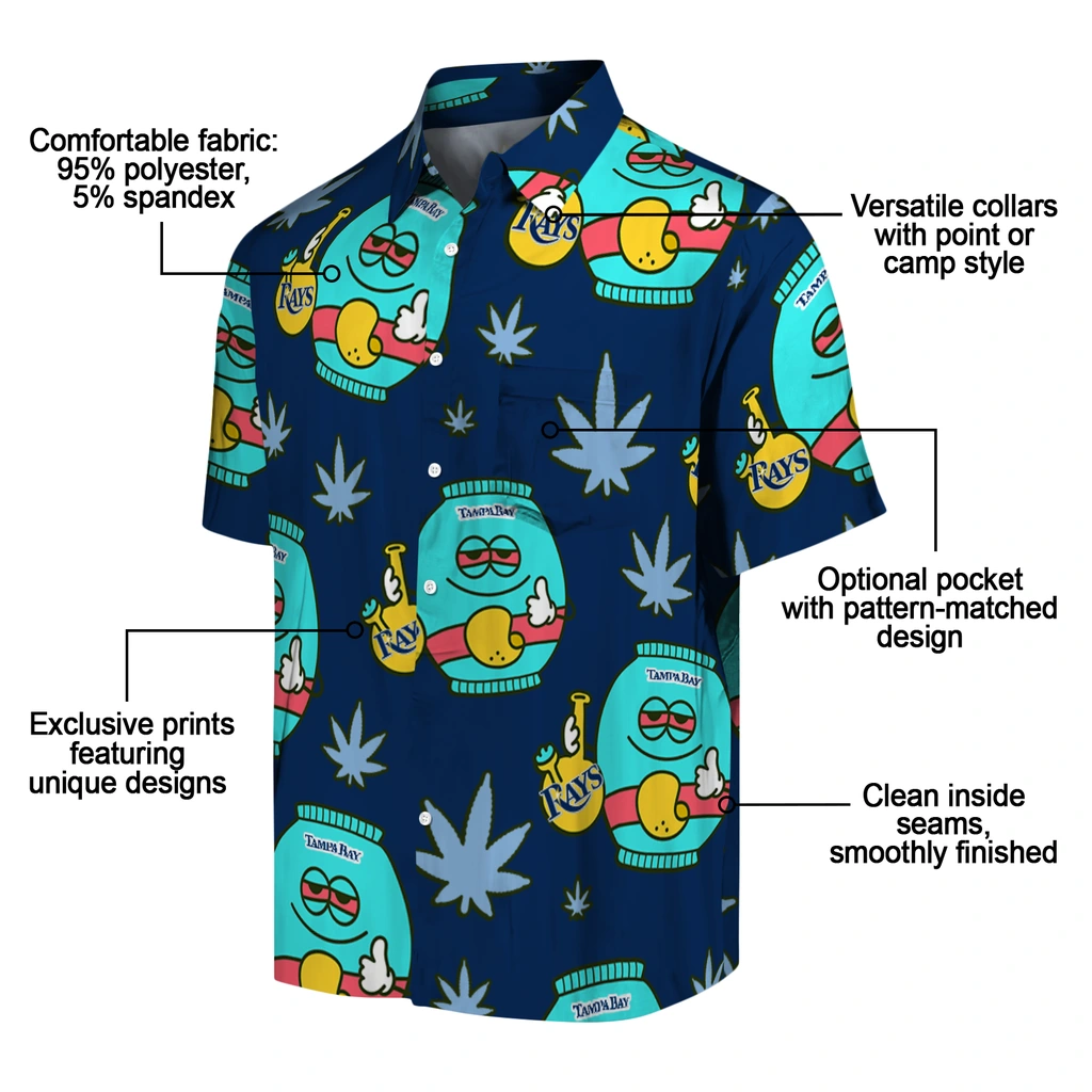 Tampa Bay Rays Hawaiian Shirt - Chill Vibe tampa bay rays bong smile navy hawaiian shirts new arrival