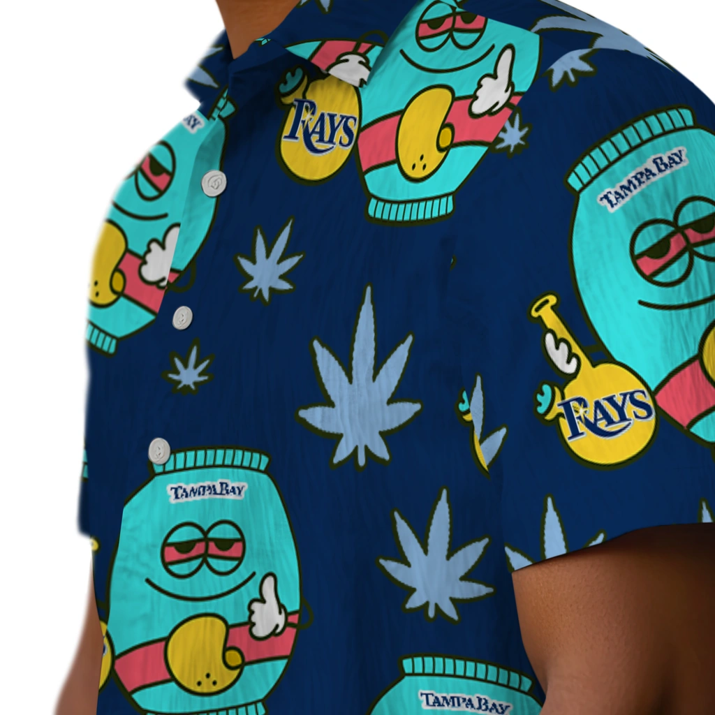 Tampa Bay Rays Hawaiian Shirt - Chill Vibe tampa bay rays bong smile navy hawaiian shirts trendy