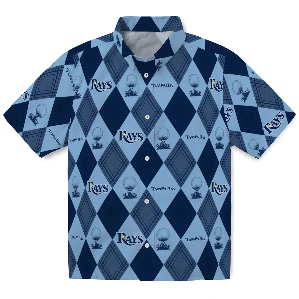 Tampa Bay Rays Hawaiian Shirt - Golfing Plaid tampa bay rays balloon plaid navy hawaiian shirts best selling