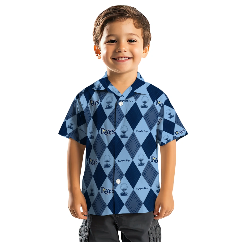 Tampa Bay Rays Hawaiian Shirt - Golfing Plaid tampa bay rays balloon plaid navy hawaiian shirts top rated