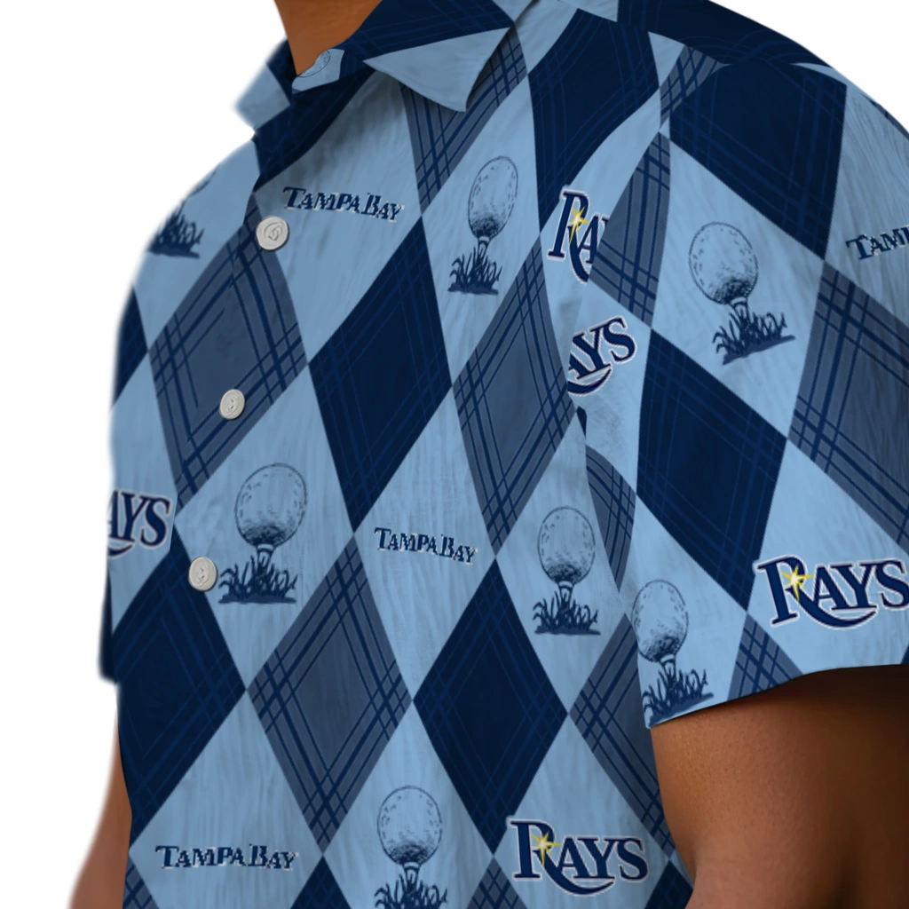 Tampa Bay Rays Hawaiian Shirt - Golfing Plaid tampa bay rays balloon plaid navy hawaiian shirts trendy