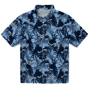 tampa bay rays hibiscus exotic navy hawaiian shirts best selling