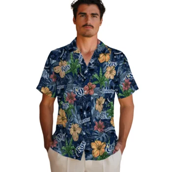 tampa bay rays tiki jungle navy hawaiian shirts fashion forward