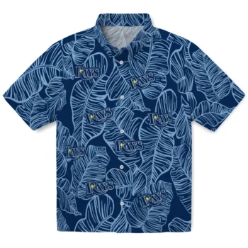 tampa bay rays leaf outline navy hawaiian shirts best selling