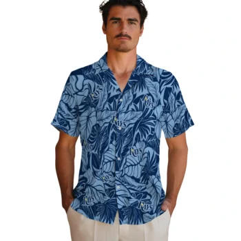 tampa bay rays monstera layer navy hawaiian shirts fashion forward