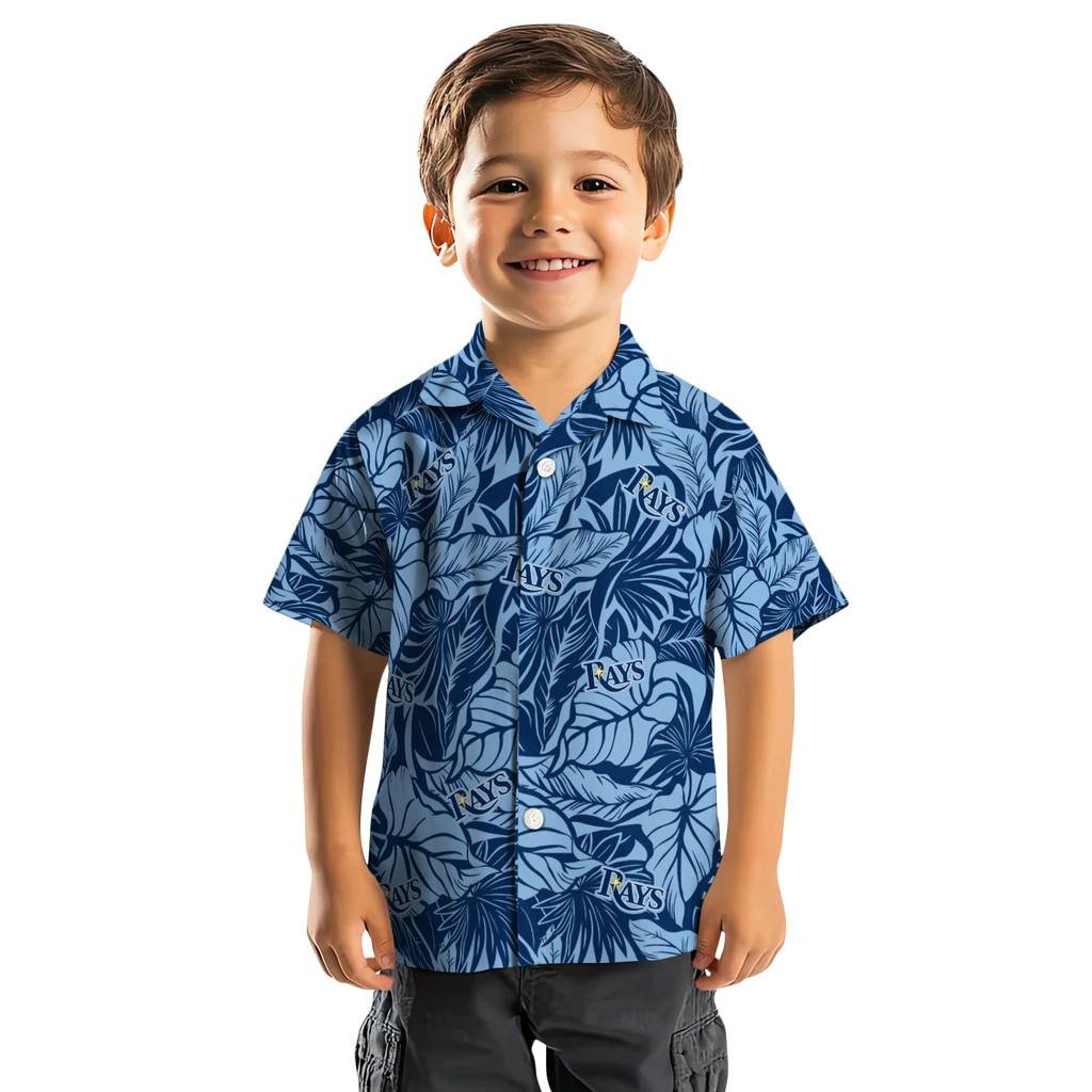 Tampa Bay Rays Hawaiian Shirt - Monstera Layer tampa bay rays monstera layer navy hawaiian shirts top rated