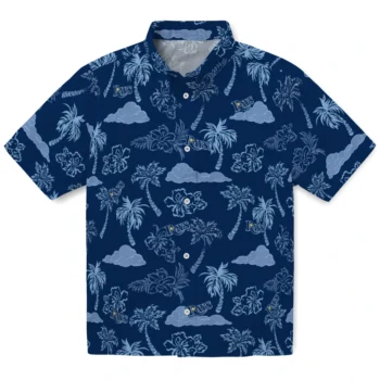 tampa bay rays palm and clouds navy hawaiian shirts best selling