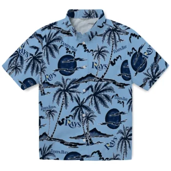 tampa bay rays palm sunset hawaiian shirts best selling