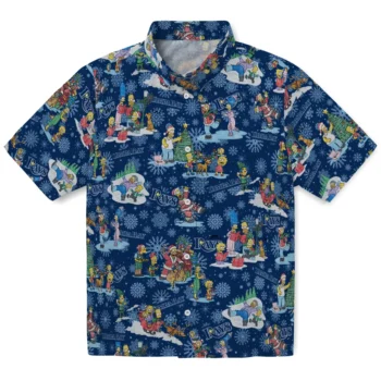 tampa bay rays simpsons christmas navy hawaiian shirts best selling